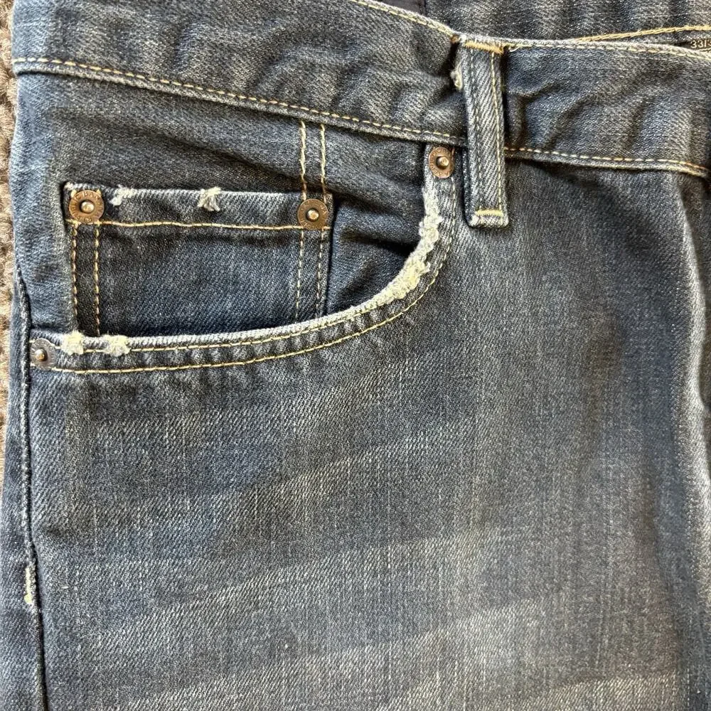 Banana Republic Men’s Jeans Straight Fit Blue Denim Medium Wash Button Fly